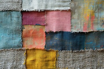 A close-up view of a mesmerizing piece of cloth featuring a colorful array of different hues and textures woven together in a harmonious display