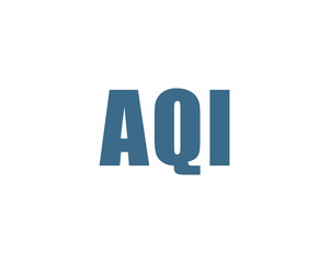 AQI logo design vector template