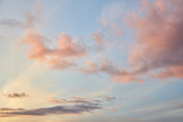 cloudy sky at sunset. Gradient color. Sky texture, abstract nature background