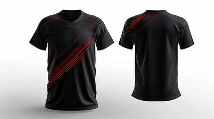Black t-shirt sport jersey design.