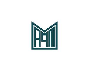 AQM logo design vector template