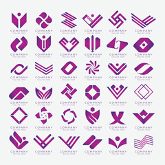 Free vector company logo set design ideas