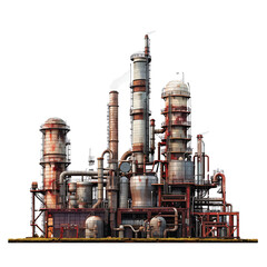 vector of large industrial factory on white background