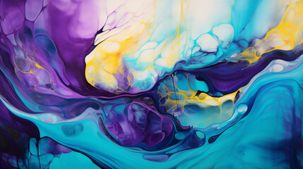 A canvas erupts in a joyous dance of colors, each splash a vibrant melody on the white stage.