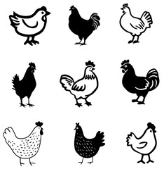 Chicken vector transparent background PNG clipart