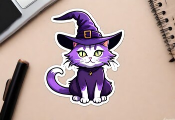 purple Halloween cat 
