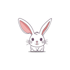Fototapeta na wymiar logo-animal--rabbit--anime-bunny-illustration-vector