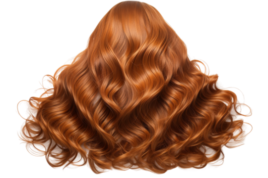 Close Up of Wavy Red Hair. This close up shot shows an intricate pattern of wavy red hair. The hair strands are vibrant and luscious, creating a textured and visually appealing look.