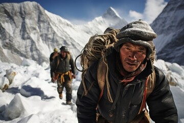 a group of Sherpas embarks on a challenging trekking expedition