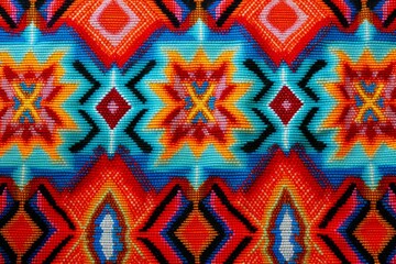 hand-made Native American textiles with intricate weave - 743892799