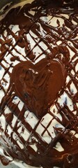 cheesecake with chocolate topping heart shaped