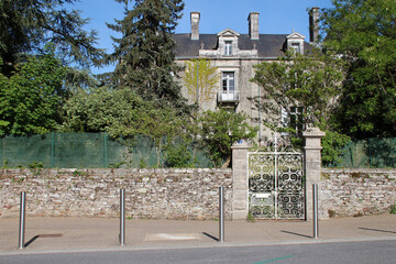 old stone house in montaigu in vendée in france 