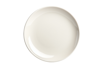 White Plate. A white plate is creating a minimalist and clean aesthetic. The plate is the central focus, highlighting its simplicity and elegance against the monochromatic backdrop.