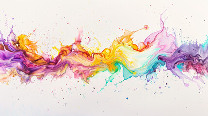 A Symphony of Pigments where Vibrant Hues Explode in Abstract Expression on Canvas.