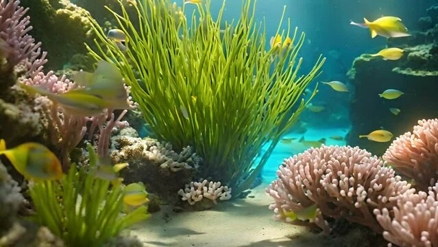 coral reef with fish