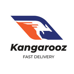 Kangaroo Fast Delivery logo vector