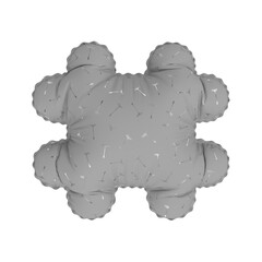 3D silver floral pattern helium balloon 