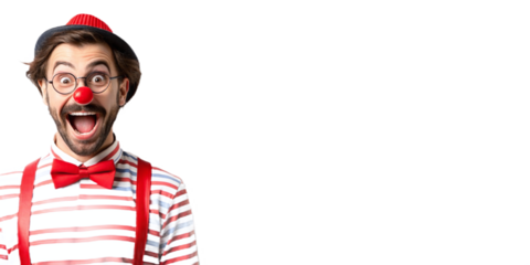 April Fools' Day Prankster with Funny Expression, laughter, fun, joy, happiness 