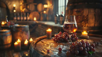  Elegant wine and cheese pairing on rustic wooden table © photo world