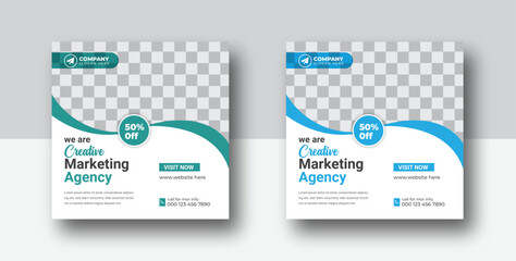 Digital Marketing agency social media post, or creative social media post template