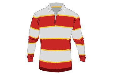 Vintage Rugby Polo Long Sleeve Shirt