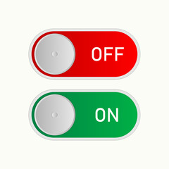 buttons for web, on and off