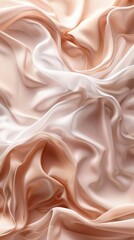 Fototapeta premium Creamy waves of fabric elegant with lower text space