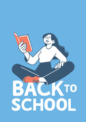 vector image inviting back to school