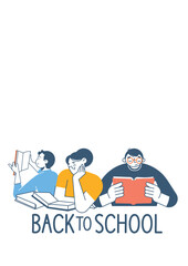 vector image inviting back to school