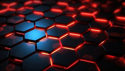 Abstract Futuristic background with hexagons