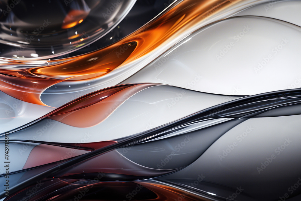 Poster abstract background with reflections and caustics. futuristic background image. created with generat