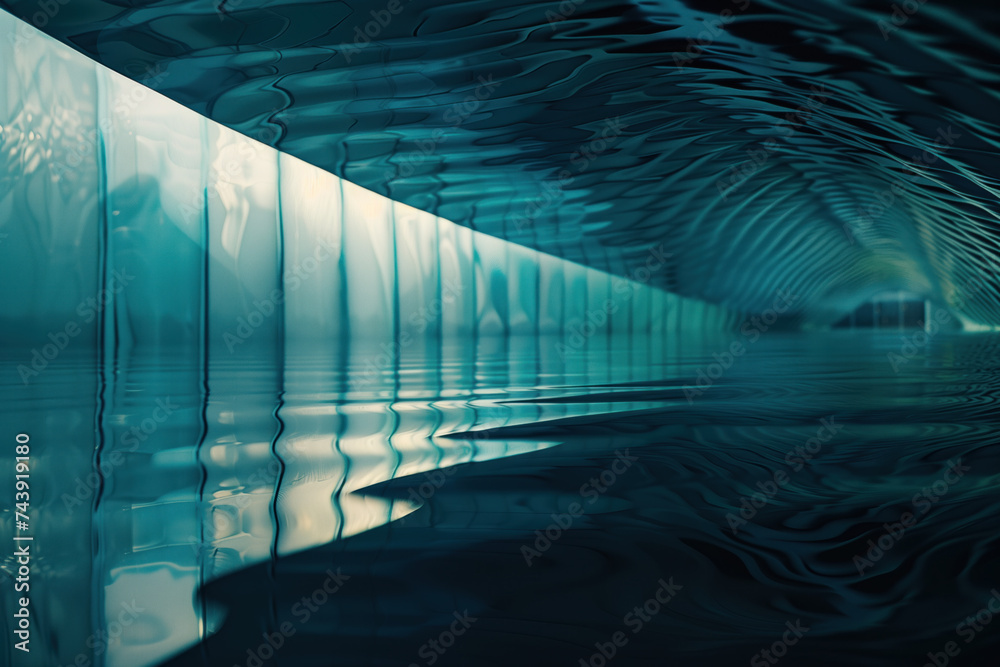 Poster abstract background with reflections and caustics. futuristic background image. created with generat