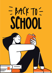 vector image inviting back to school