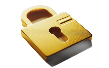 Payment Security Padlock Icon On Transparent Background.