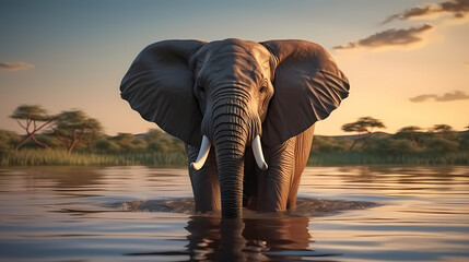 Fototapeta na wymiar elephant in background