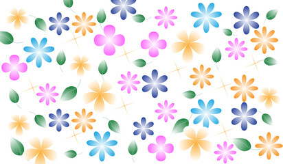 Fototapeta na wymiar Floral ornamental pattern. Vector illustration for banners, postcards, flyers, textiles, tablecloths