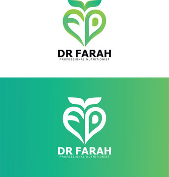 Health Nutrition medical logo, healthy food nutrition logo designs