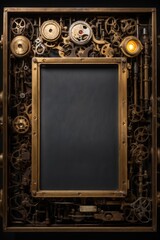 Steampunk Style Frame Background