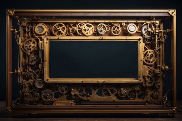 Steampunk Style Frame Background