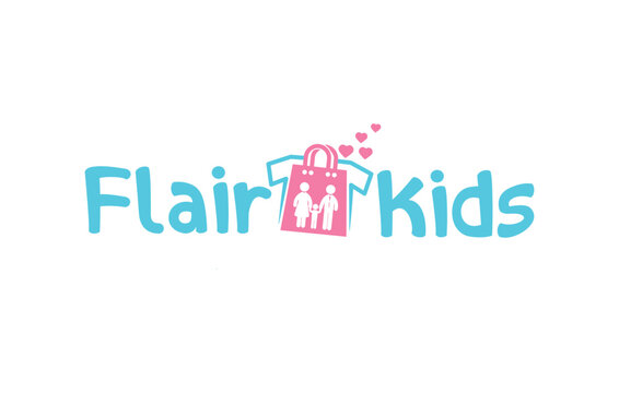 Clothes for Little Boys and Girls store logo design, Flair Kids store logo