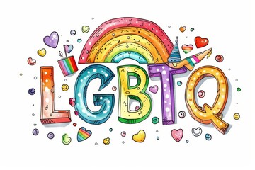 LGBTQ Pride eccentric. Rainbow glitter colorful lgbtq2s diversity Flag. Gradient motley colored gradient intensity LGBT rights parade festival disparate diverse gender illustration