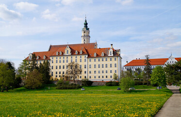 Holy Cross Monastery on a sunny April day in Donauworth (Kloster Heilig Kreuz, Donauwoerth, Bavaria)