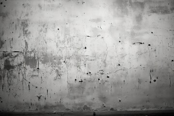 Dirty Wall Background in Black and White Monochrome Retro Style. Perfect Wallpaper for Back