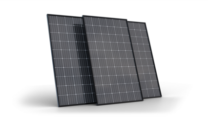 Battery isolated solar panels 3d rendering isolation. 3D illustration