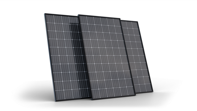 Battery isolated solar panels 3d rendering isolation. 3D illustration