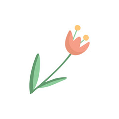 Tulip vector illustration in doodle style.