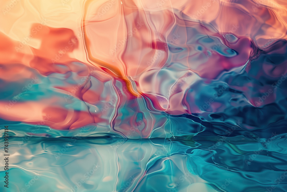 Poster abstract background with reflections and caustics. futuristic background image. created with generat