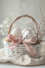 Easter basket with eggs
