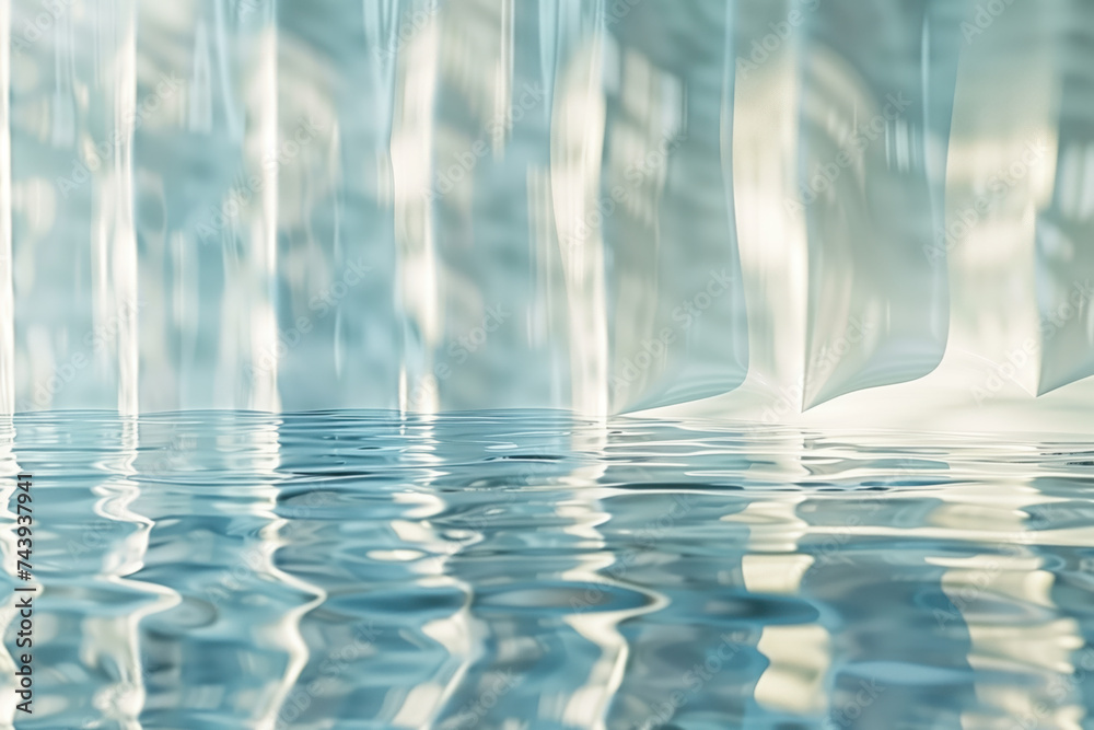 Poster abstract background with reflections and caustics. futuristic background image. created with generat