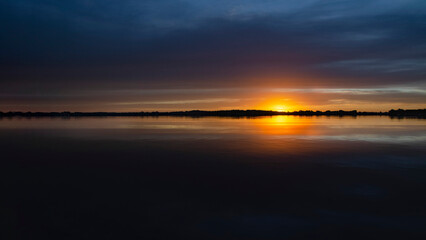 Fototapeta premium sunrise on the lake